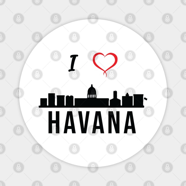 I love Havana Skyline Cuba Cuban Central America Magnet by alltheprints